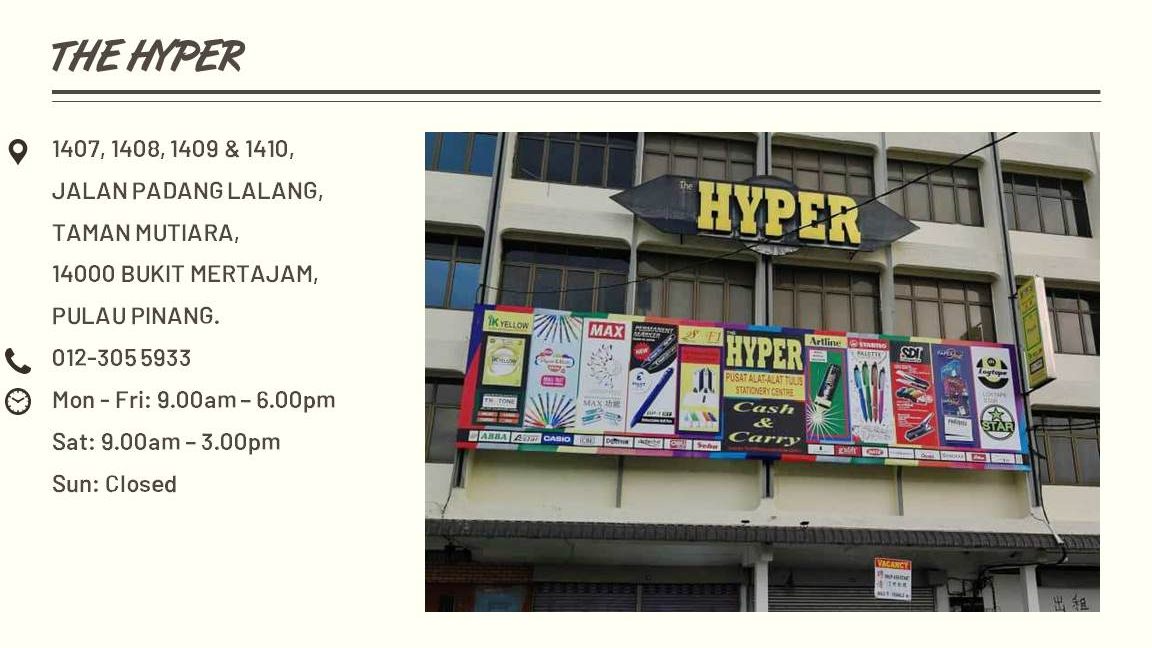 the hyper stationery bukit mertajam